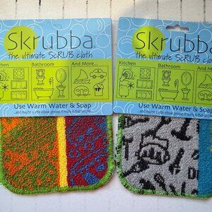 Wet-it! Skrubba 2-Pack Reusable Dish Scrubbers – Non-Scratch Scouring Pads